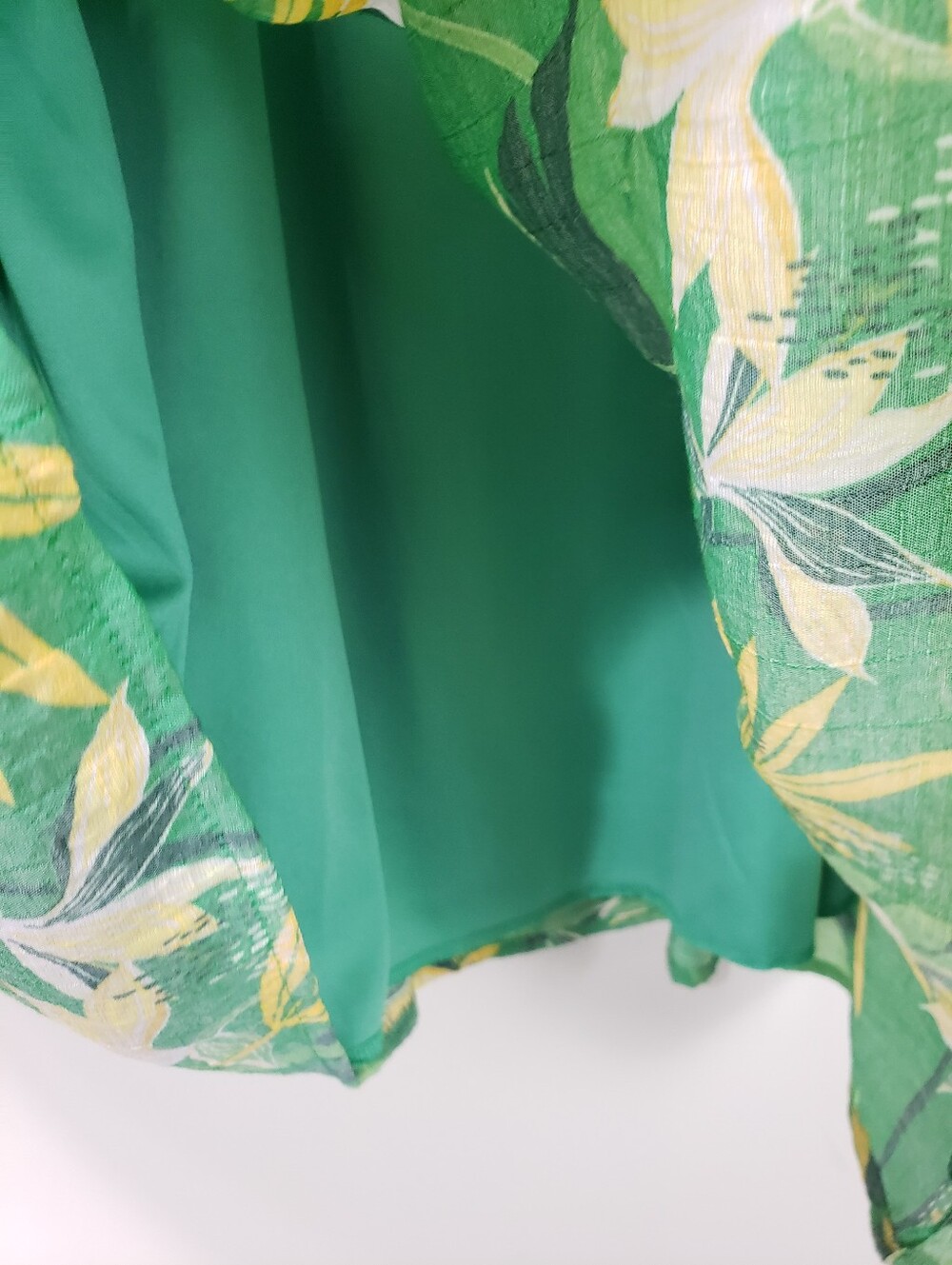 Naif Green Tropical Print Peasant Tunic Dress - Picture 8 of 12
